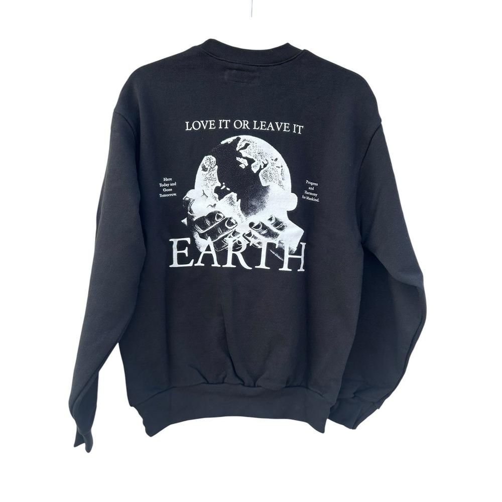 Afield Out Earth Access Crewneck Sweatshirt Men's Small Black Outdoor Equip NWT